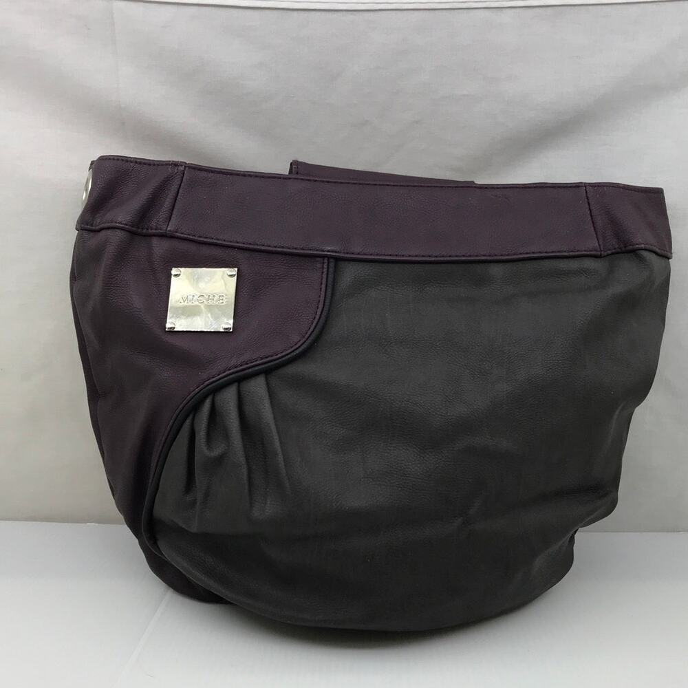 Miche Aubrey Demi Shell Only Cover Deep Plum Gray Bag Retired NWOT Defect